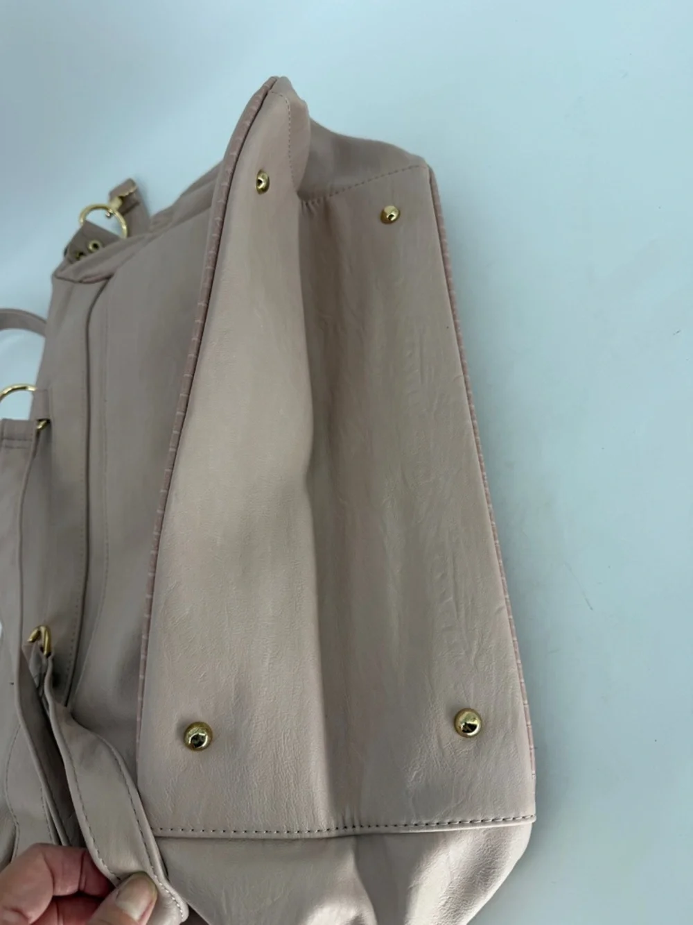 NWT Laura Jones Vegan Leather Baby Napper Bag Travel Tote Bag